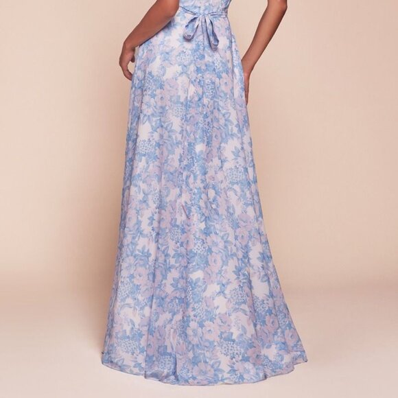 NEW LONG FORMAL STRAPLESS A-LINE FLORAL DRESS W/ SWEETHEART NECKLINE CD 7443 - Picture 9 of 9